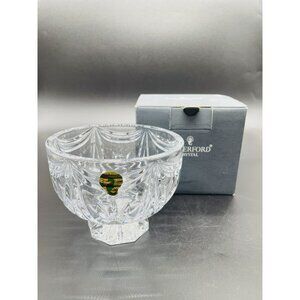 New In Box Waterford Lead Crystal Variety Bowl 5 Inches Across #159850 Footed